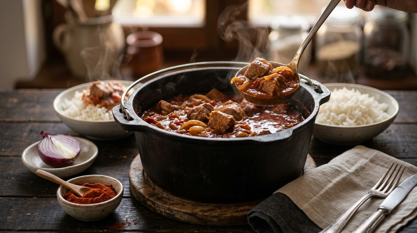 Stoofschotel uit Hongarije recept Stoofschotel uit Hongarije recept