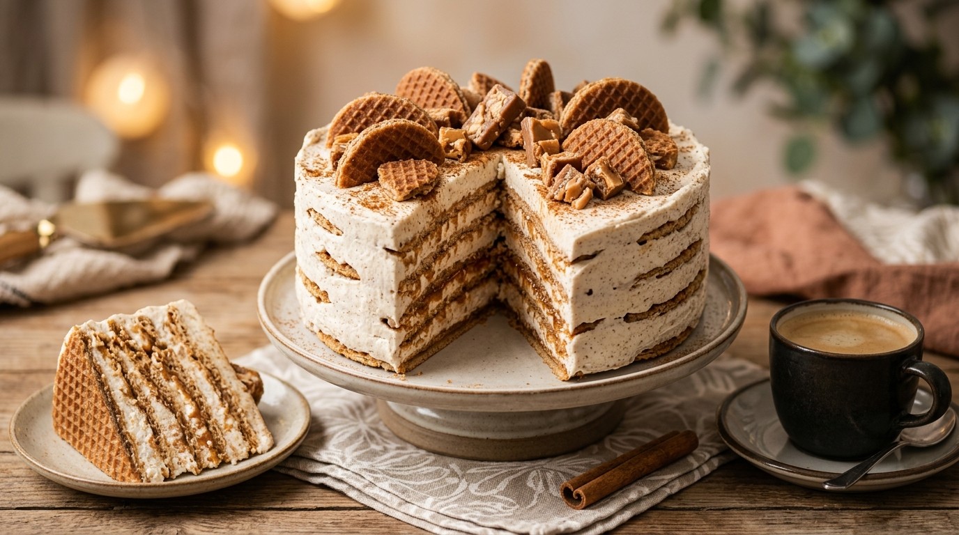 Stroopwafeltaart