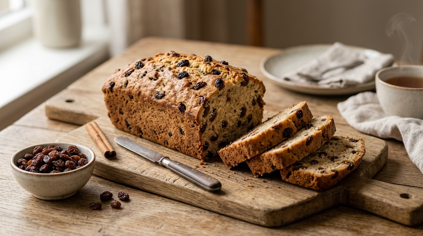 Suikervrije Rozijnenkoek
