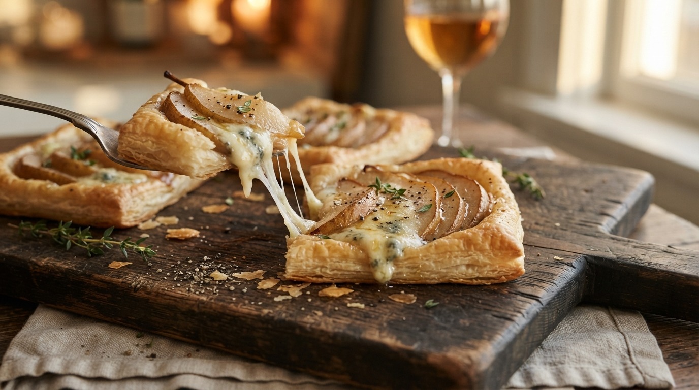 Taartje met Gorgonzola en Peer