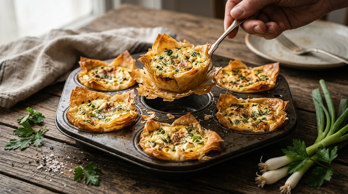 Taartjes met Feta en Knoflook