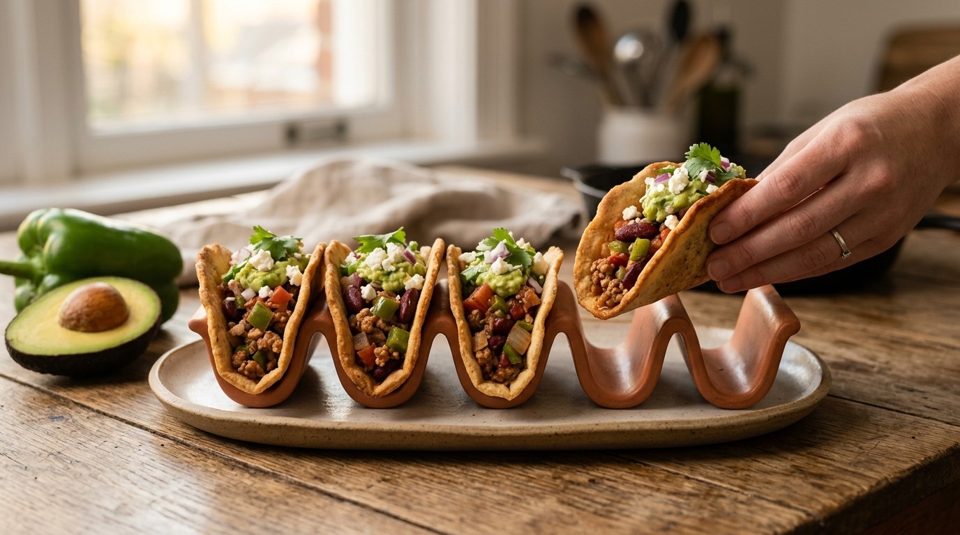 Taco met Kalkoenchili