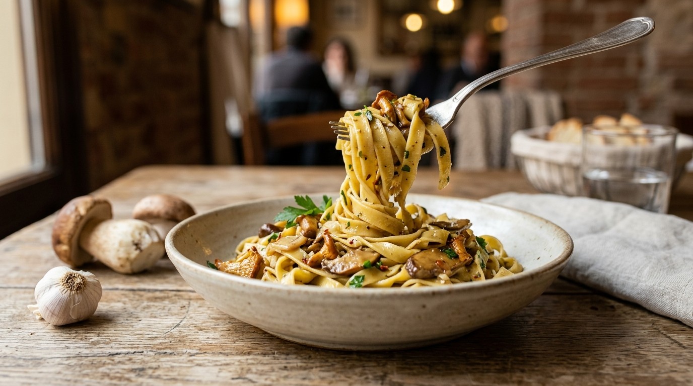 Tagliatelle met Paddestoelen