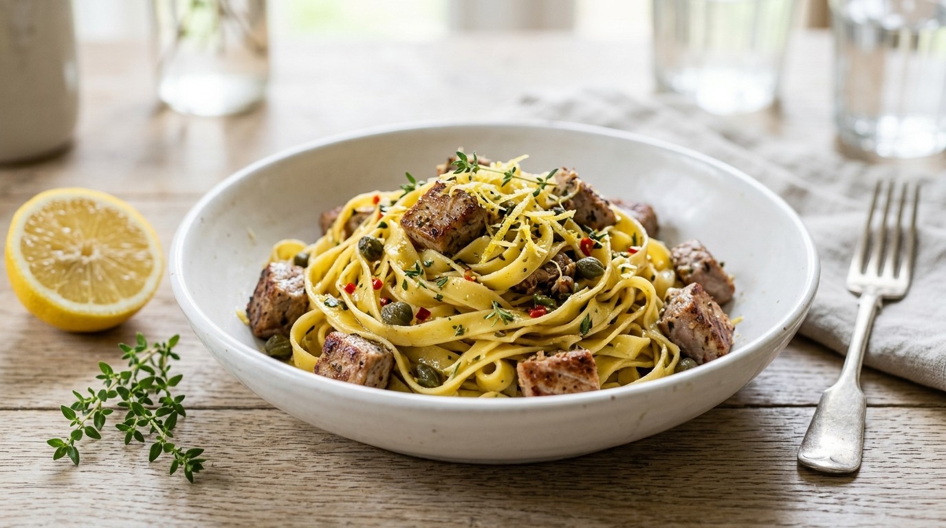 Tagliatelle met Tonijn en Tijm