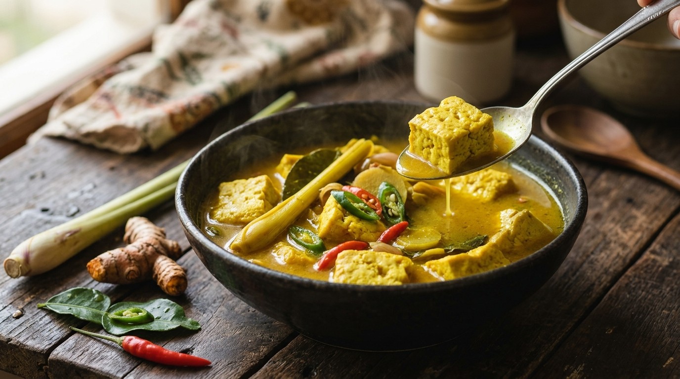 Tahoe Kuning (groente Bouillon met Tahoeblokjes)