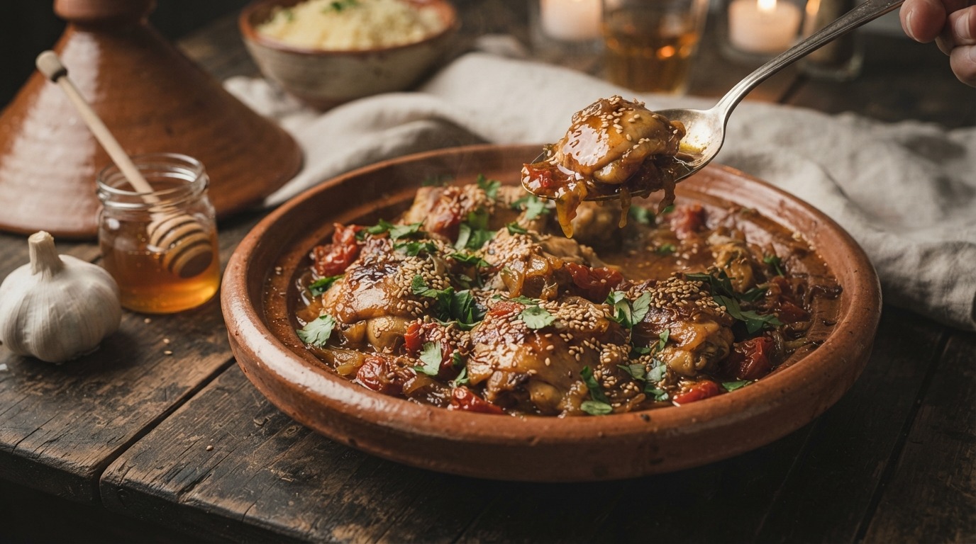Tajine van kip met Tomaten