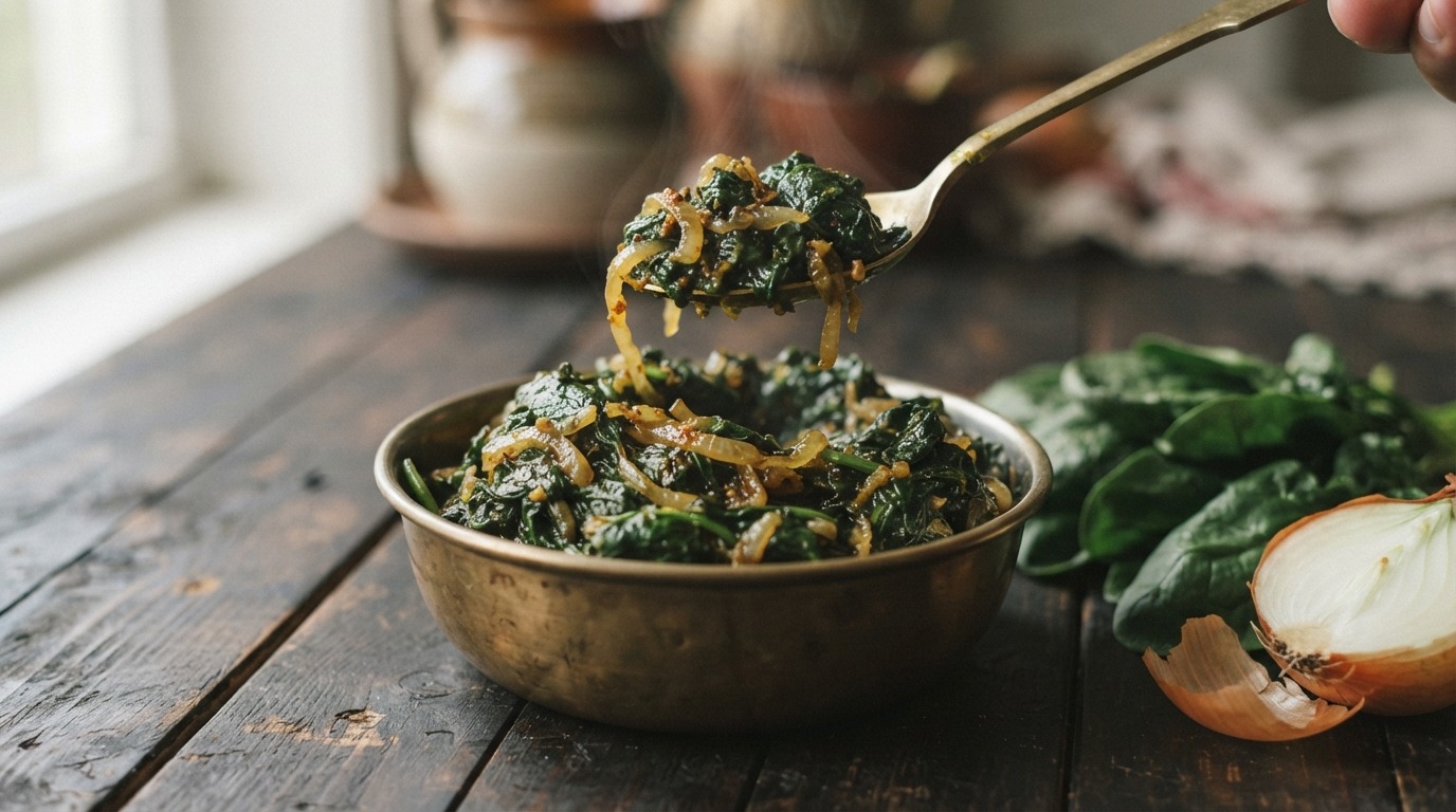 Tali Saag (geroerbakte Spinazie) recept Tali Saag (geroerbakte Spinazie) recept