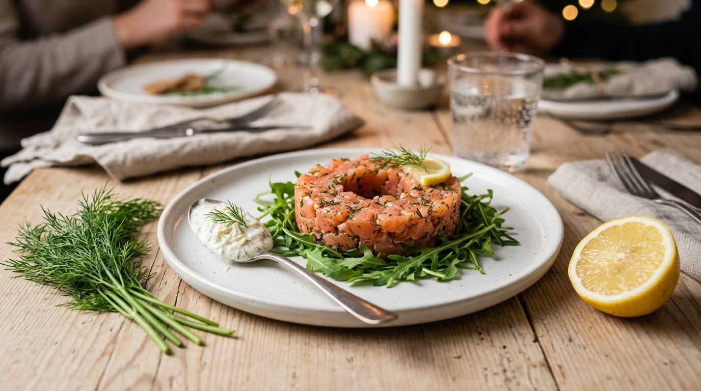 Tartaar van Gerookte Zalm met Mierikswortelsaus