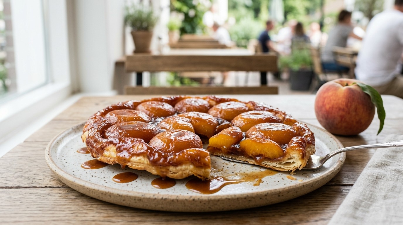 Tarte Tatin met Perzik