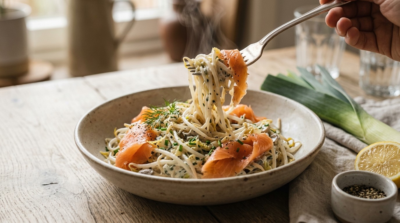 Taughetti met Zalm-roomkaas