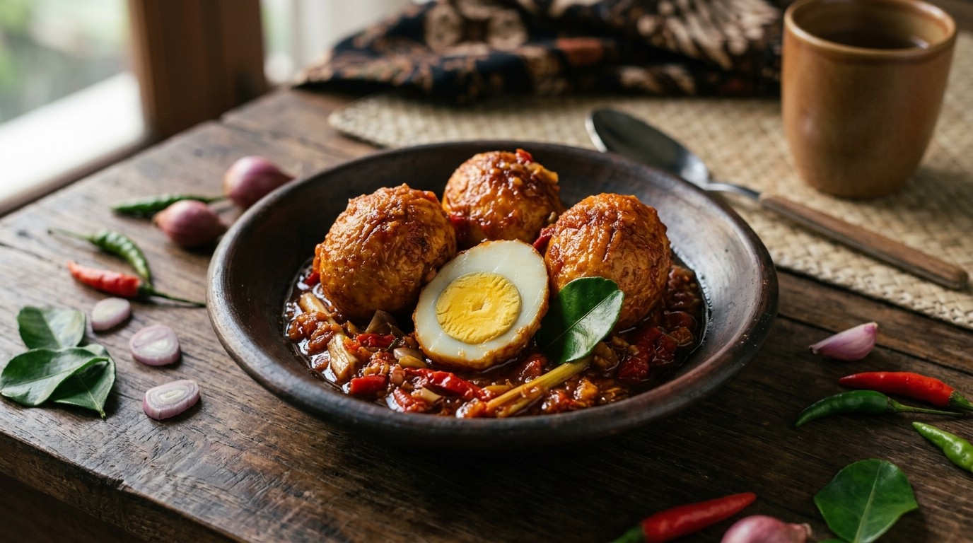 Telor Boemboe Bali (pittige Hardgekookte Eiren)