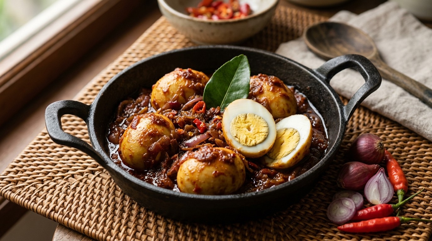 Telor Masak Bali (scherp Gekruide Eieren)