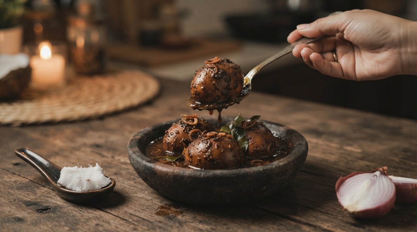 Telor Petis Tiga (eieren in Kruidige Saus) recept Telor Petis Tiga (eieren in Kruidige Saus) recept