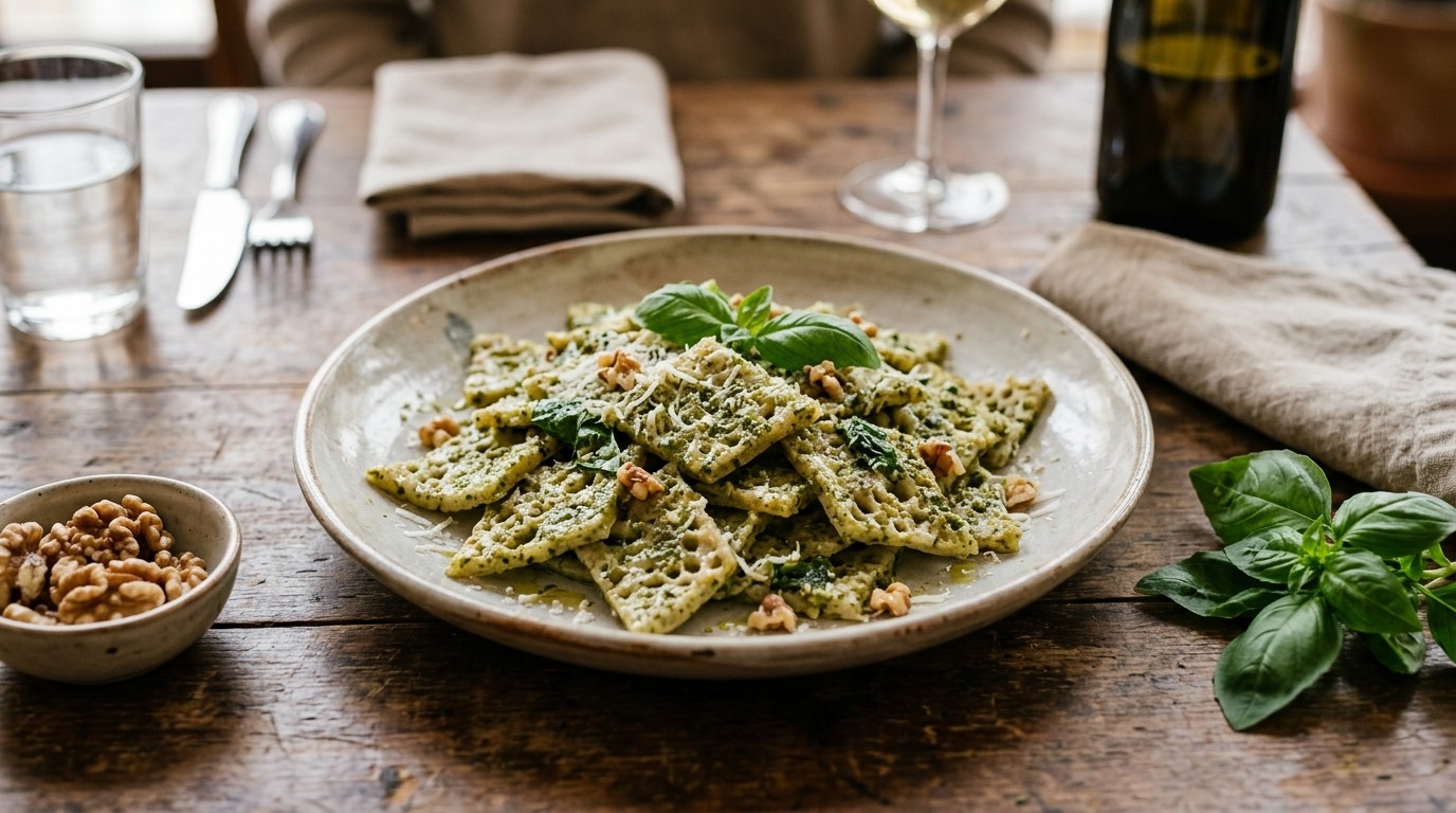 Testaroli al Pesto