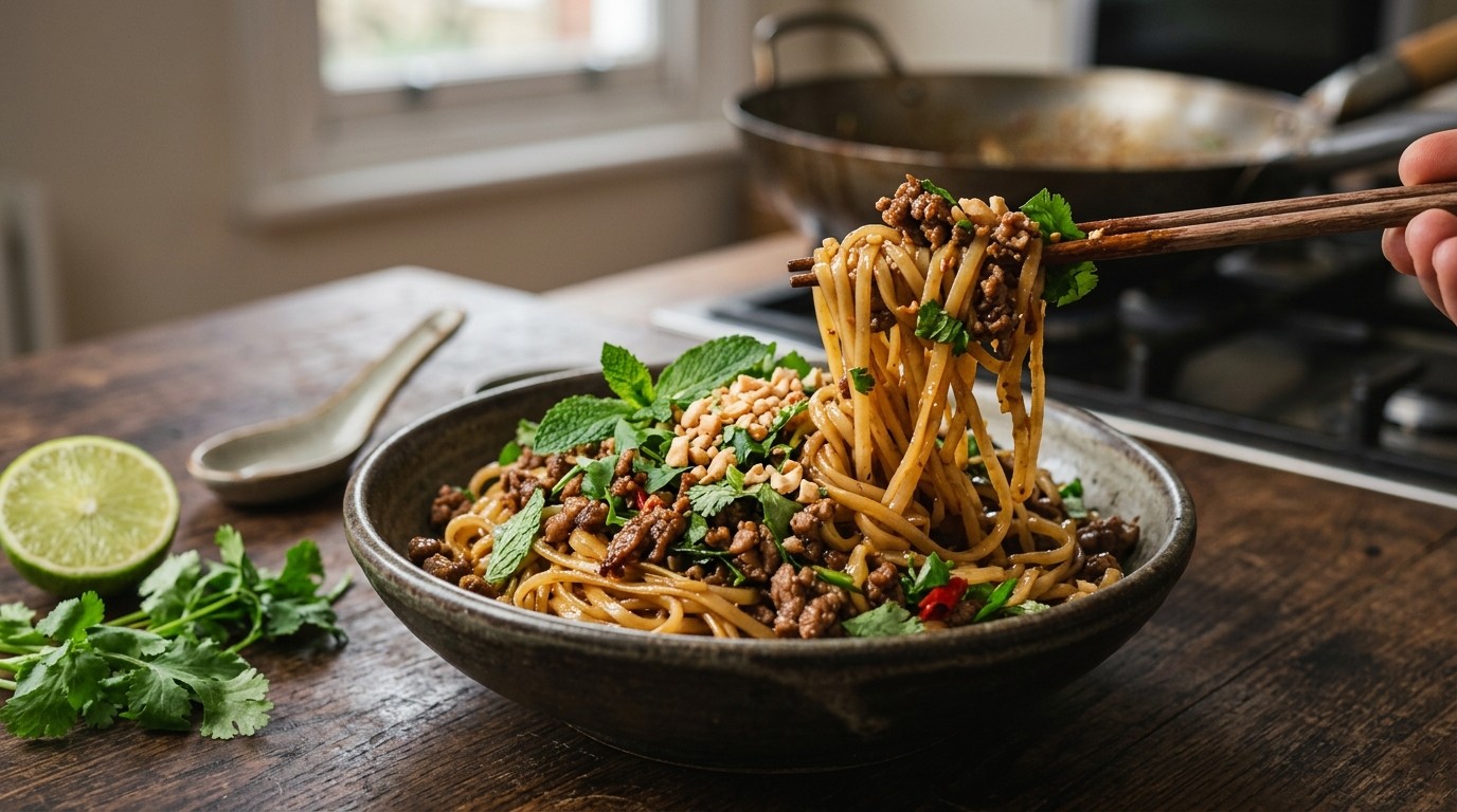 Thaise Gehaktnoedels