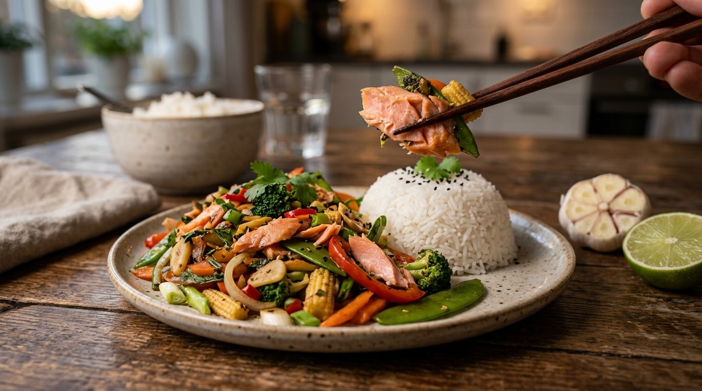 Thaise Roerbak met Zalm