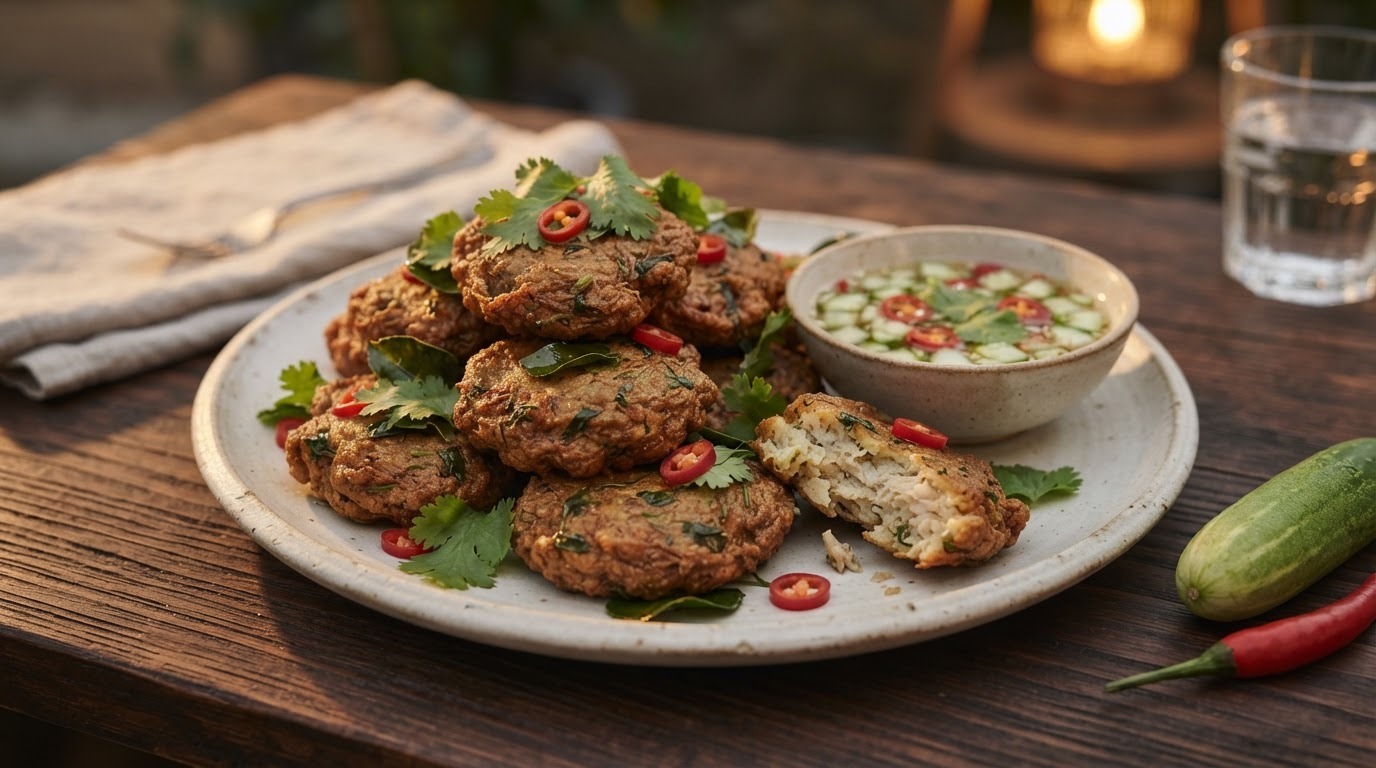 Thaise Viskoekjes met Dipsaus