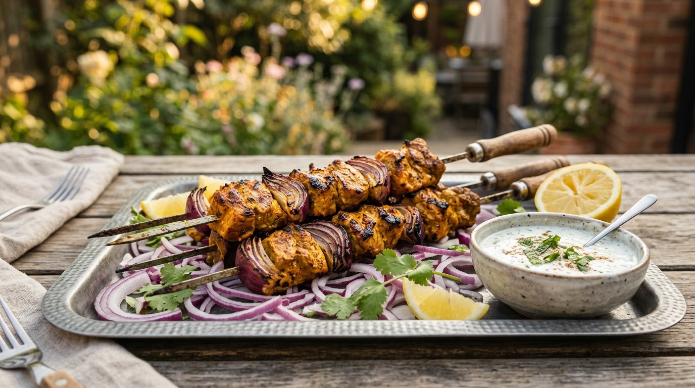 Tikka Kebab (Gekruide Lamsspiesjes)