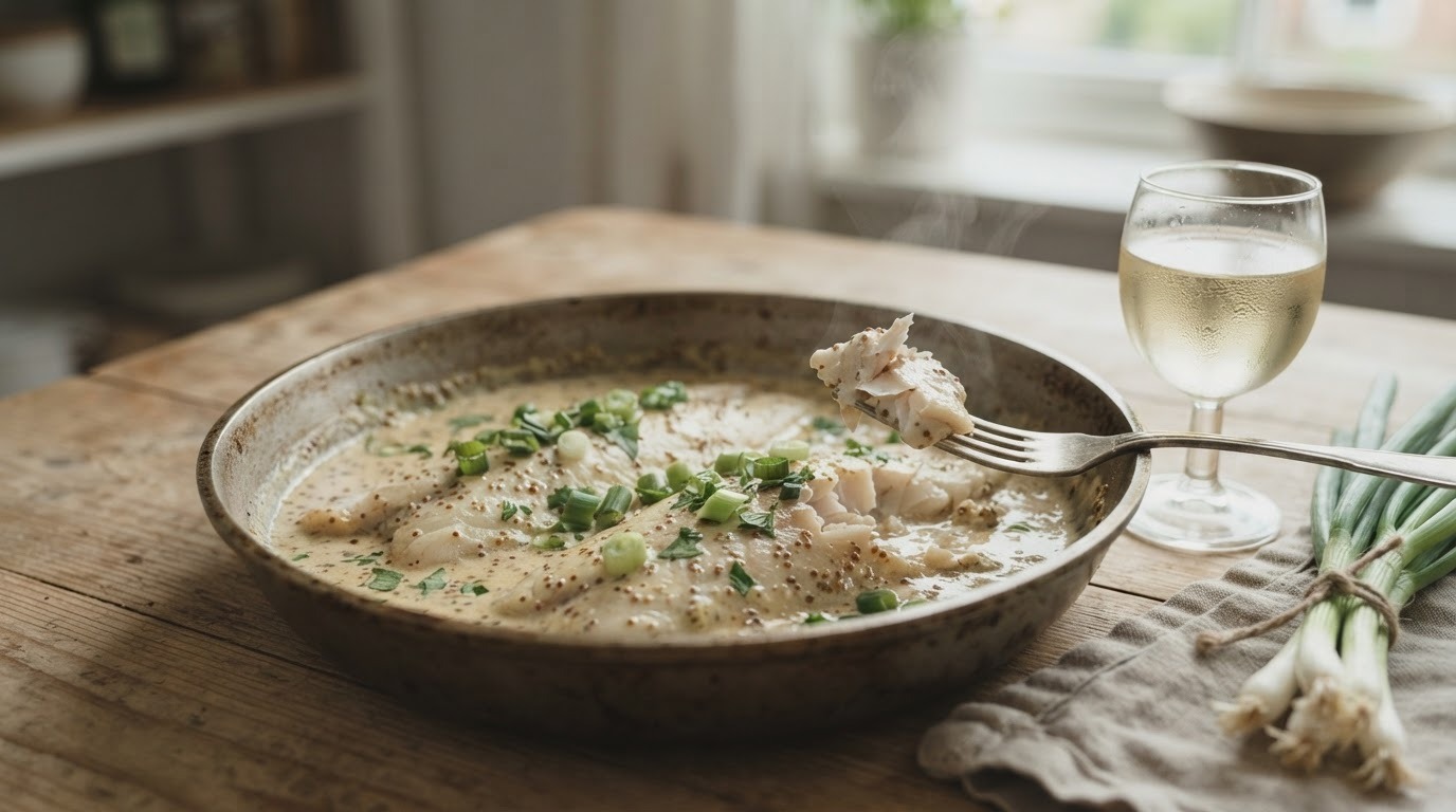 Tilapia Gepocheerd in Mosterd-roomsaus