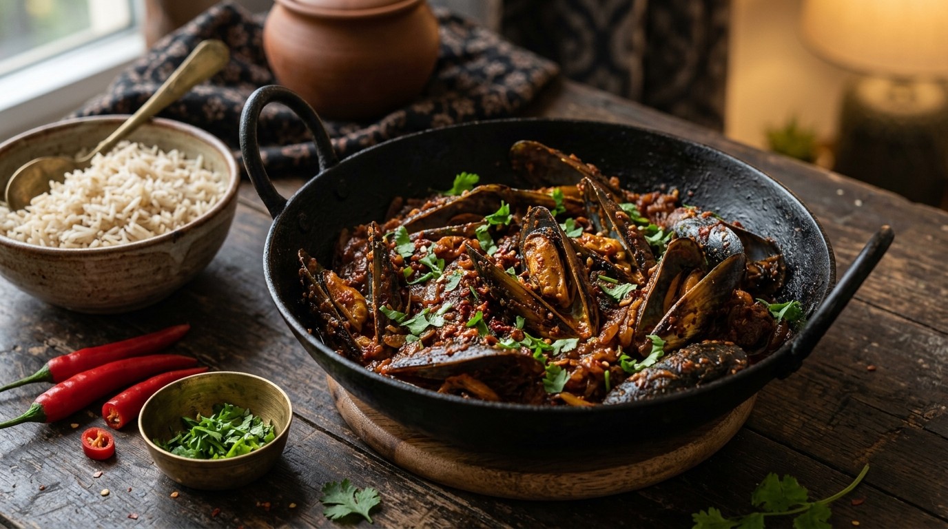 Tisrya dum Masala (gekruide Mosselen)