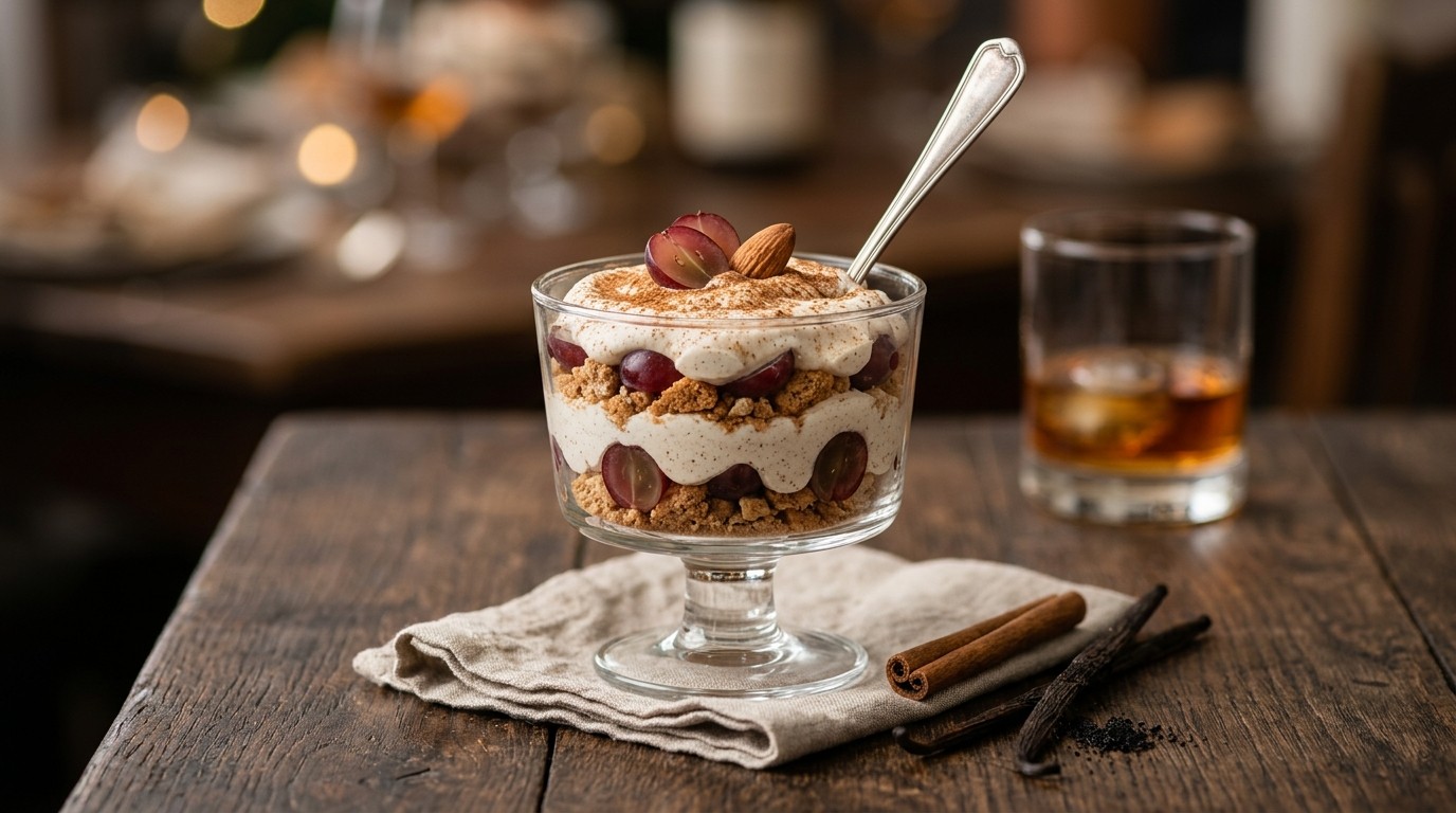 Toetje van Bitterkoekjes, Druiven en Cognac
