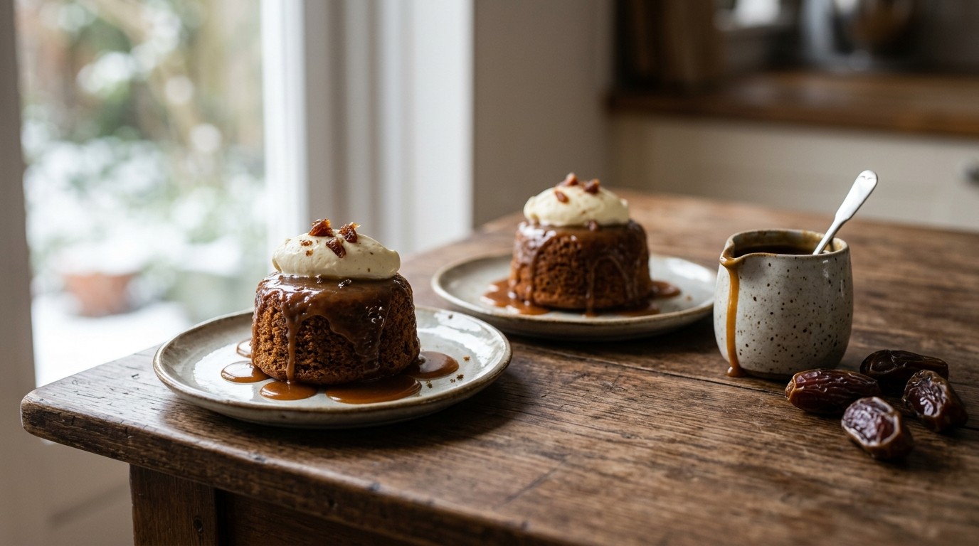 Toffeecakejes met Karamelsaus