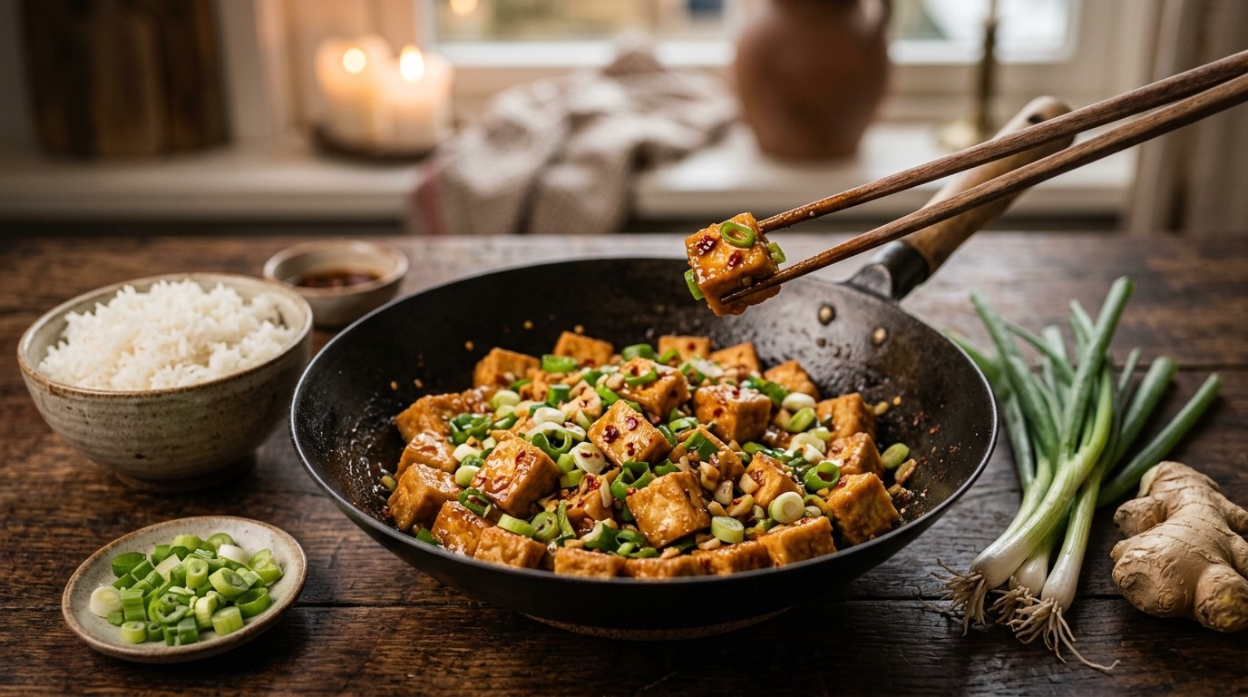 Tofu met Bosui recept Tofu met Bosui recept