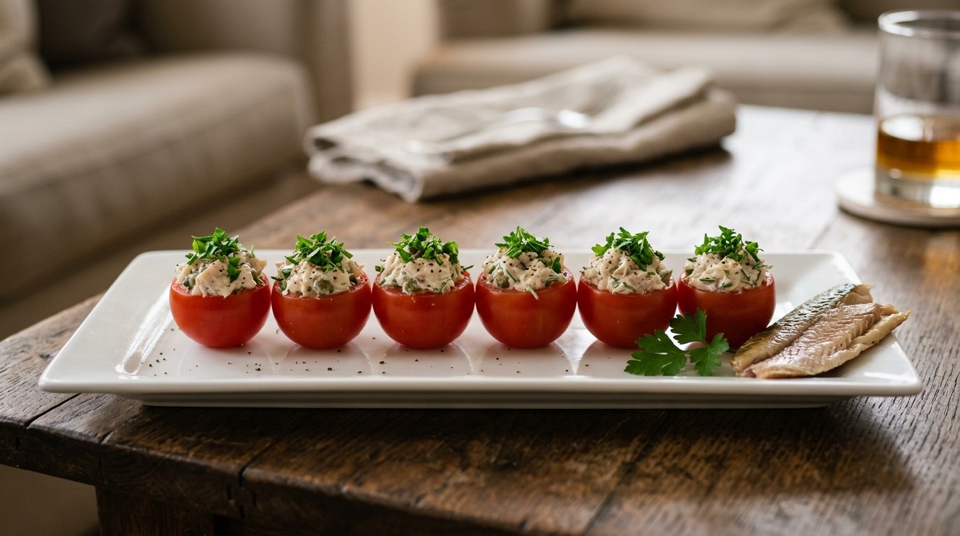 Tomaatjes Gevuld met Makreelsalade