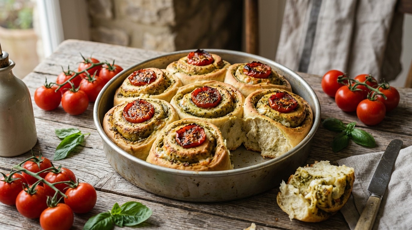 Tomaten-broodrolletjes