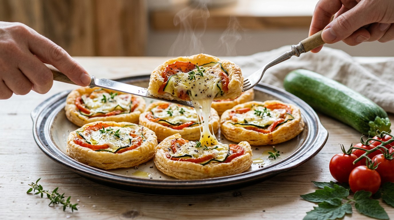 Tomaten Courgette Mozzarella Taartjes recept Tomaten Courgette Mozzarella Taartjes recept