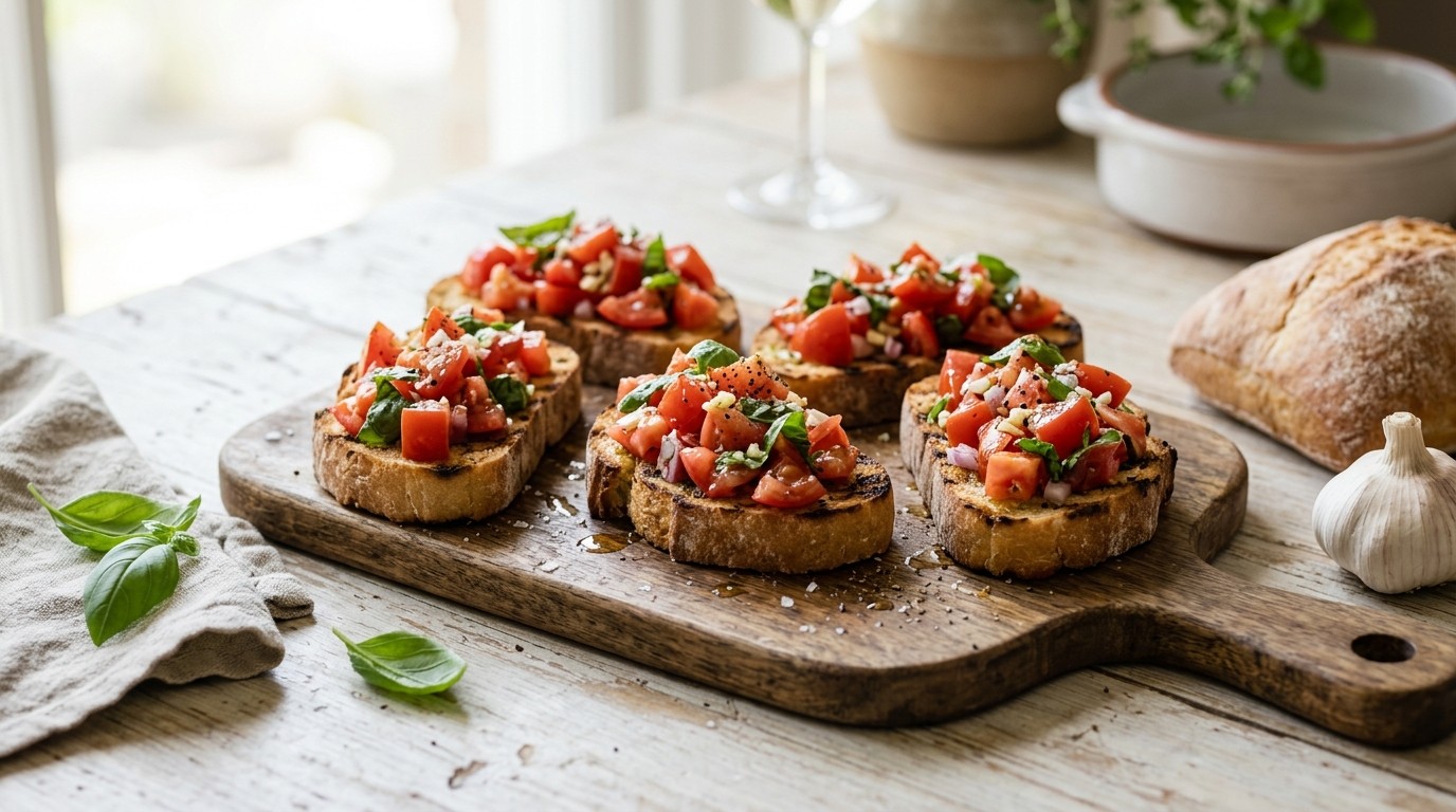 Tomaten en Basilicum Bruschette recept Tomaten en Basilicum Bruschette recept