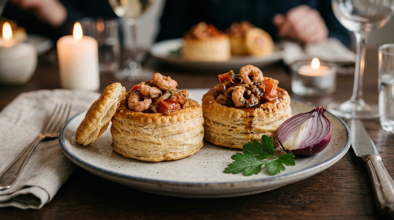Tomaten-garnalen Pasteitje
