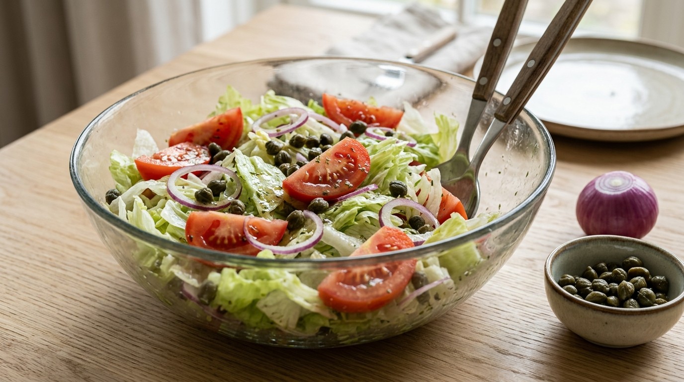 Tomaten-ijsbergsalade