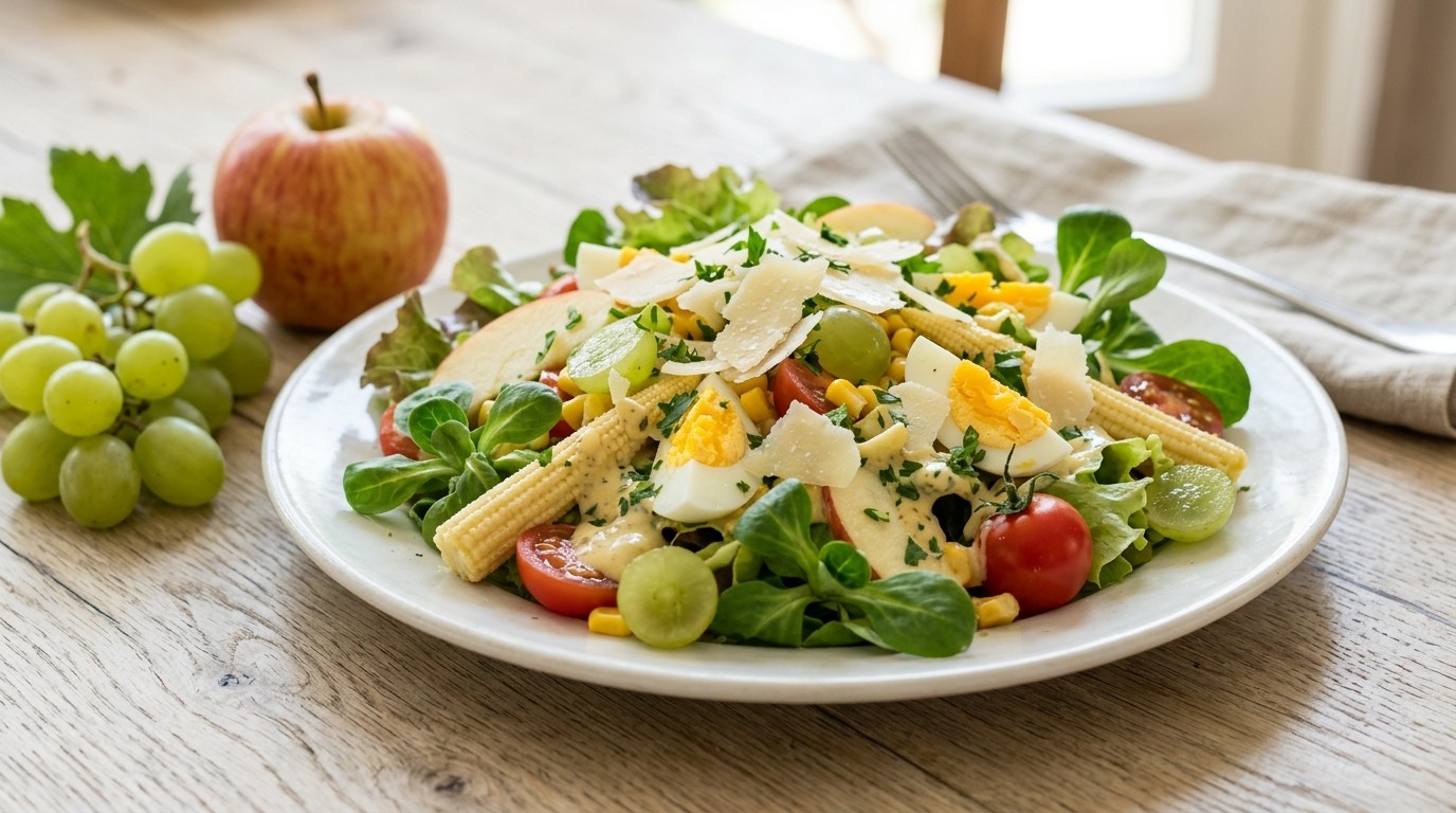 Tomaten-maissalade