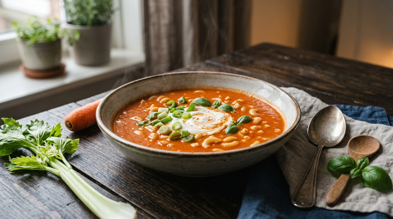Tomatencrèmesoep met Macaroni recept Tomatencrèmesoep met Macaroni recept