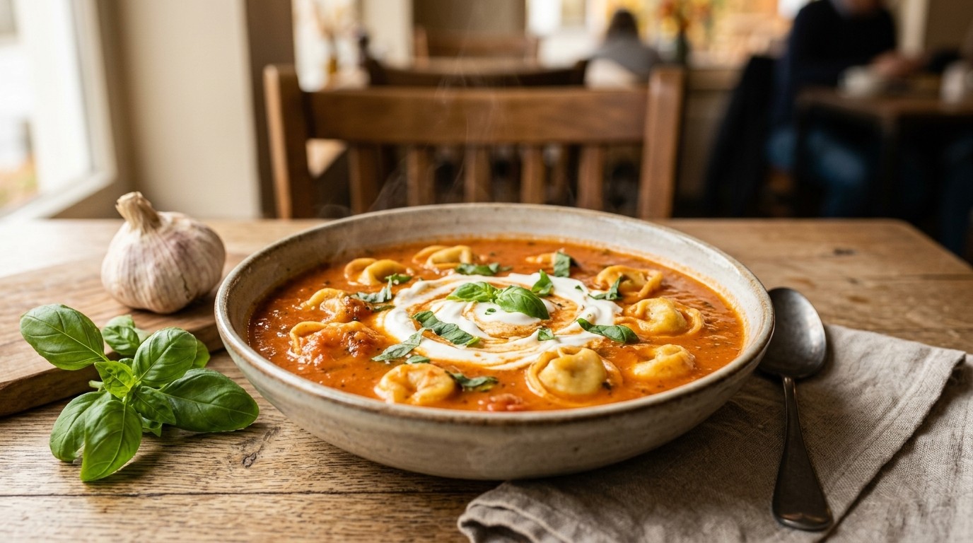 Tomatencrèmesoep met Tortelini`s