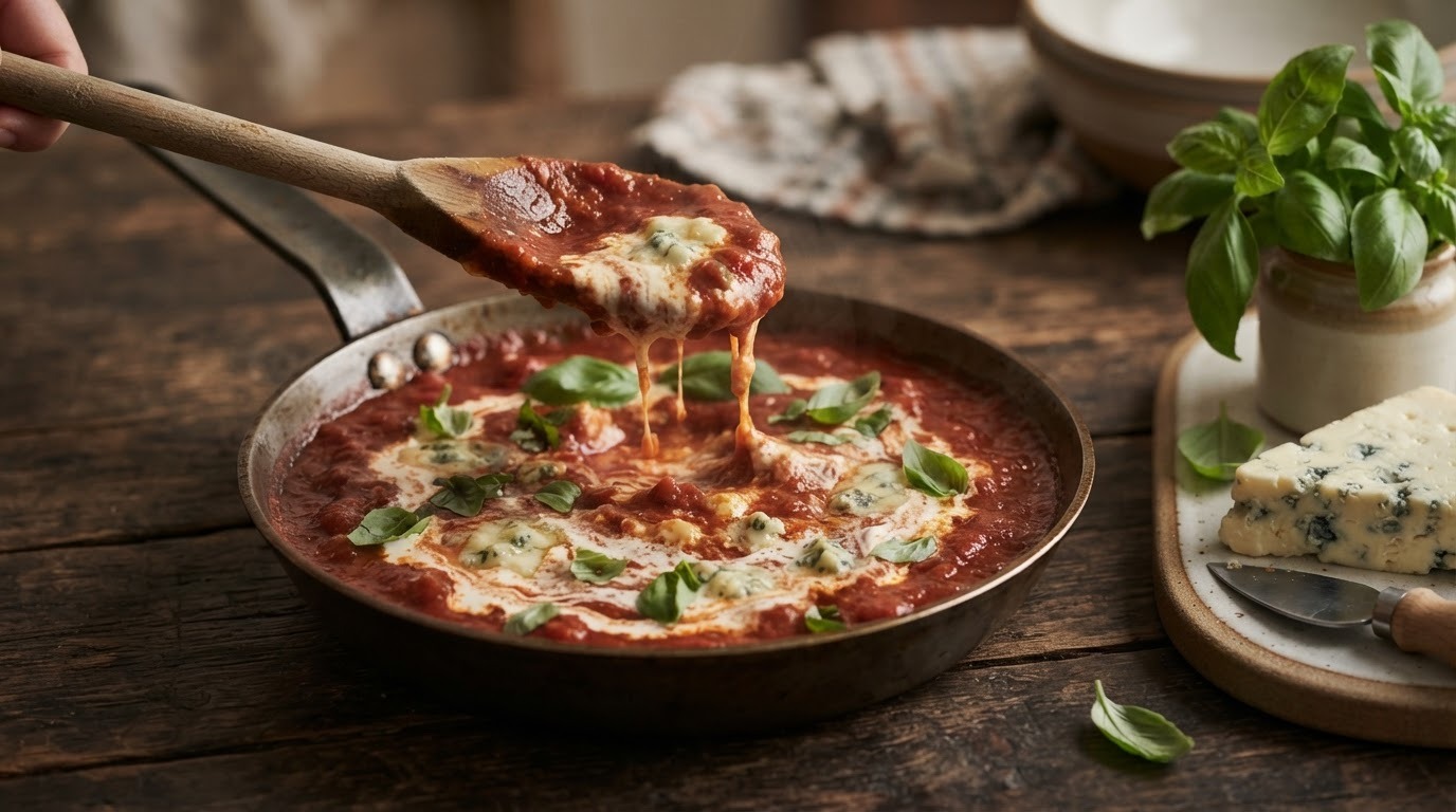 Tomatensaus met Gorgonzola