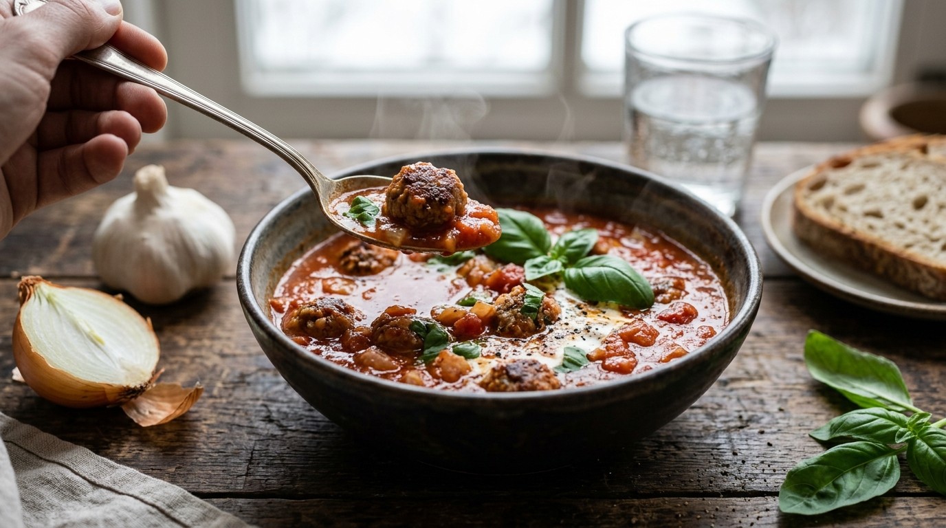 Tomatensoep met Basilicum