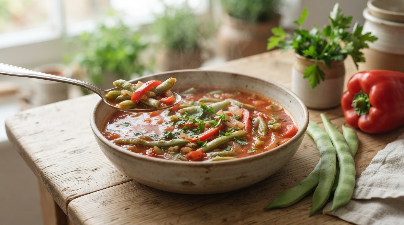 Tomatensoep met Snijbonen