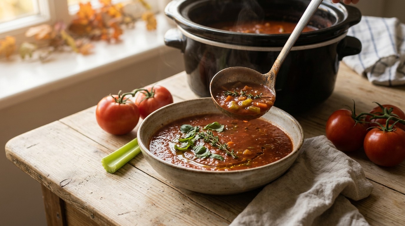 Tomatensoep uit Slowcooker