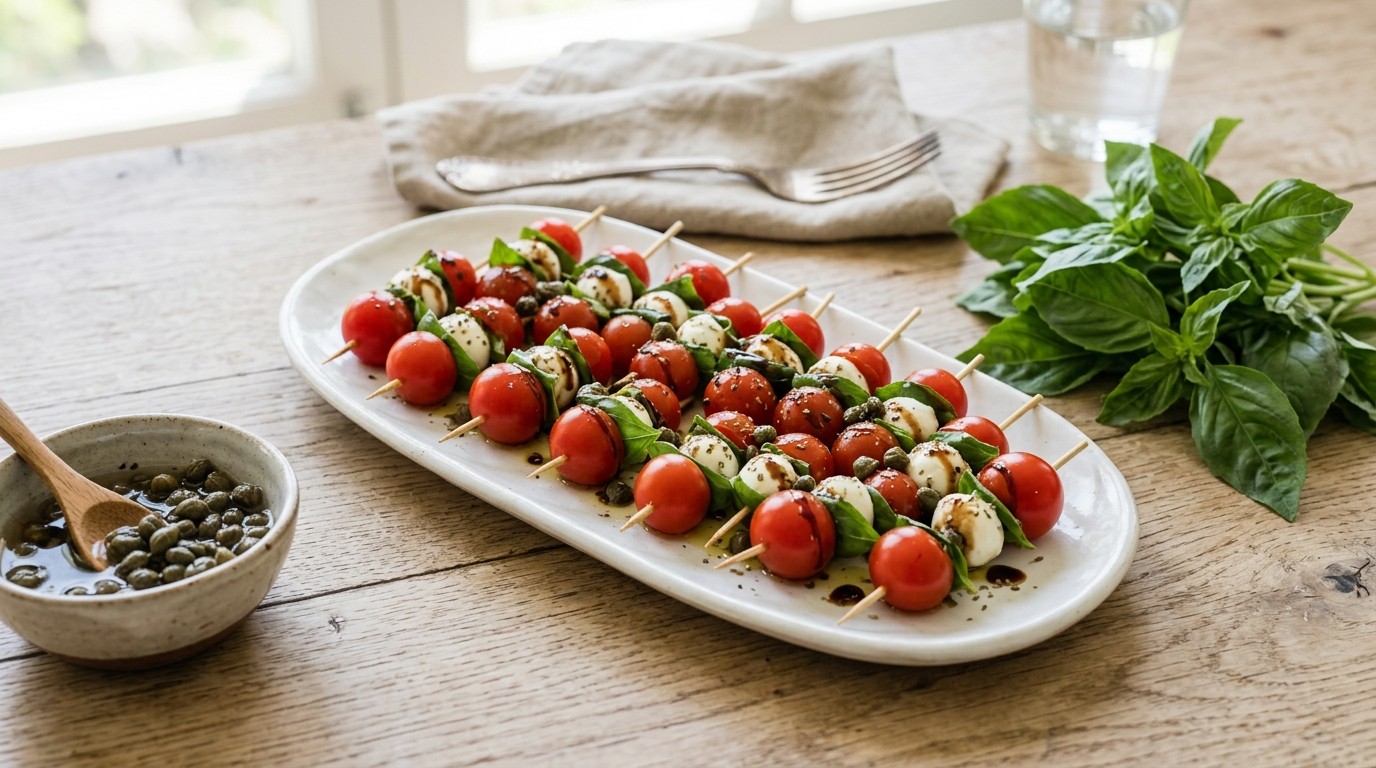 Tomatenspiezen met Mozzarella