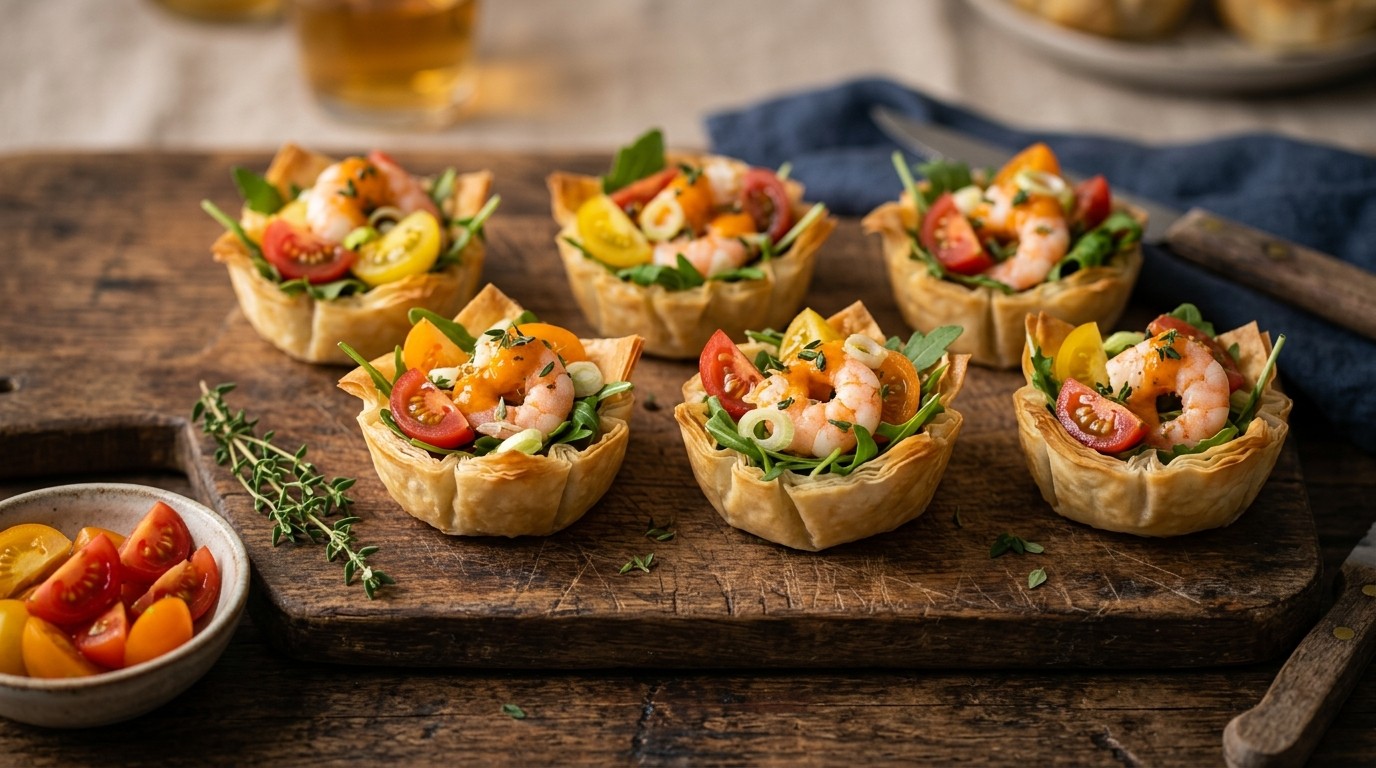 Tomatentaartje met Garnalen