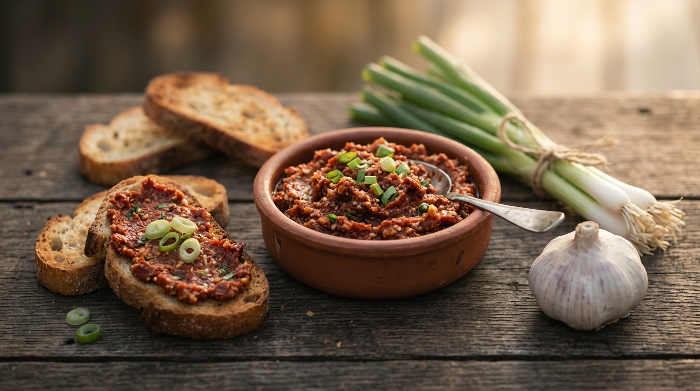 Tomatentapenade met Bosui recept Tomatentapenade met Bosui recept