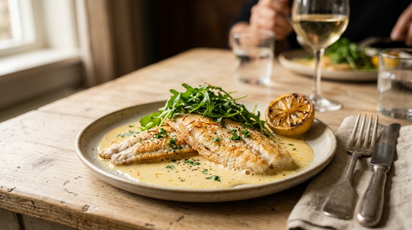 Tongfilet met Saffraanroom recept Tongfilet met Saffraanroom recept
