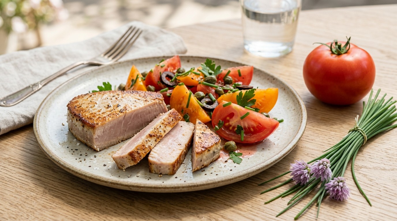 Tonijn met Tomatensalade recept Tonijn met Tomatensalade recept