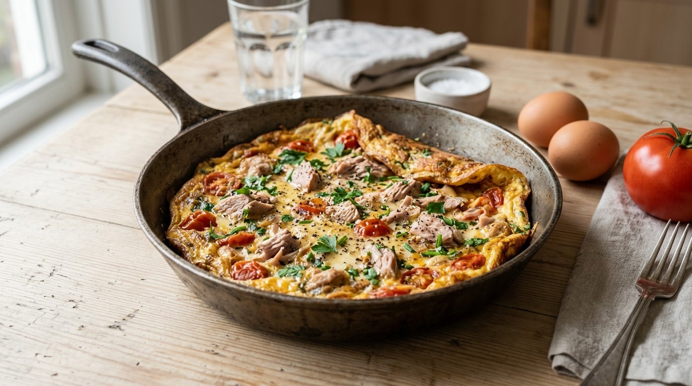 Tonijn-tomaat Omelet