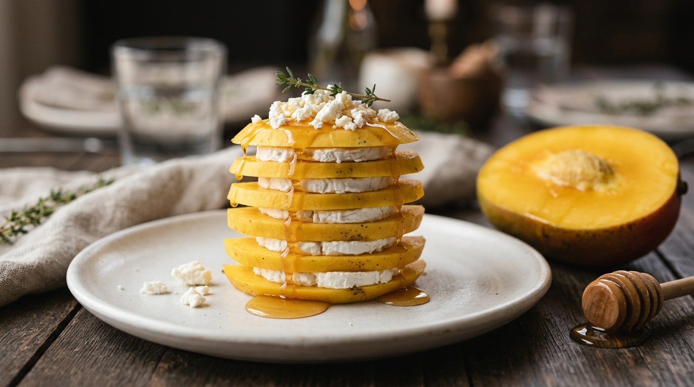 Torentje van Mango en Geitenkaas recept Torentje van Mango en Geitenkaas recept