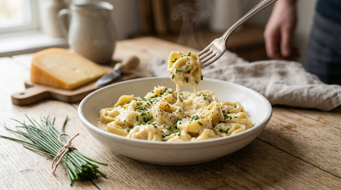 Tortellini met Kaas en Bieslook