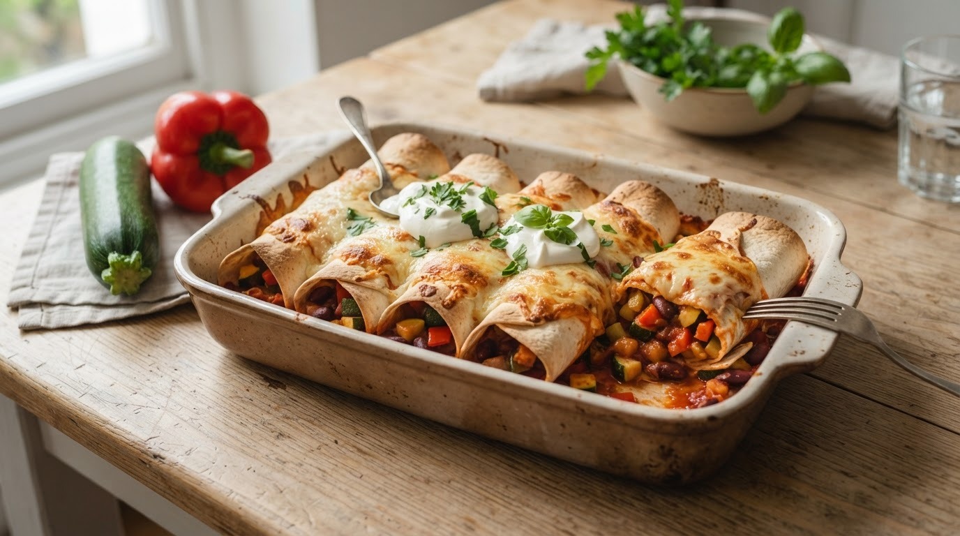 Tortilla met Courgette en Paprika