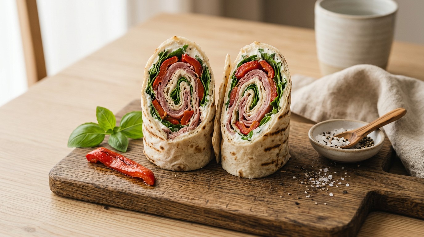 Tortilla met Parmaham en Roomkaas